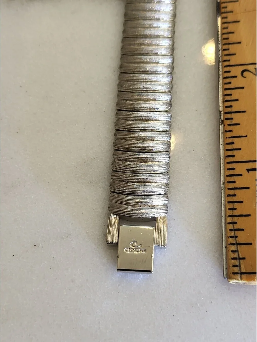 Vtg Cenere Woman’s Watch New Battery Silvertone 7